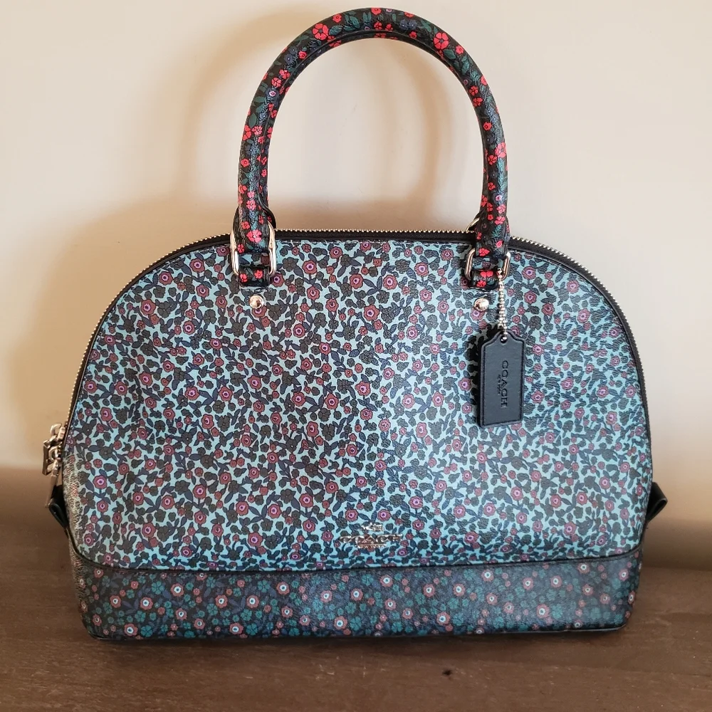 COACH SIERRA SATCHEL FLORAL PRINT HANDBAG Ranch F59447